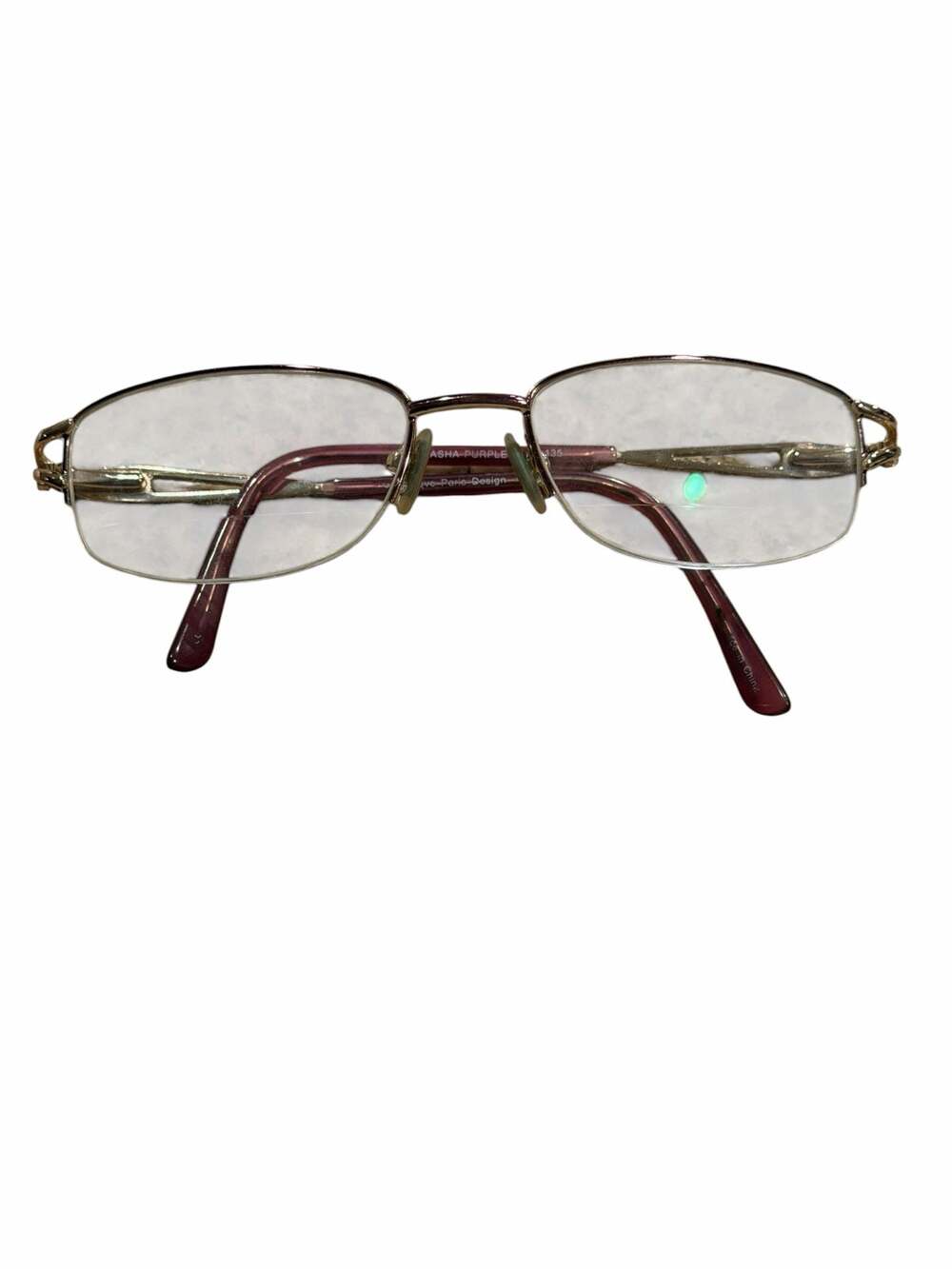 Genevieve Paris Design Natasha Purple Half-Rim Eyeglasses Frames 50-18-135